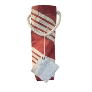 NWT Sea Bags Maine Wine Tote Handcrafted Recycled Sails USA Red White Stripes